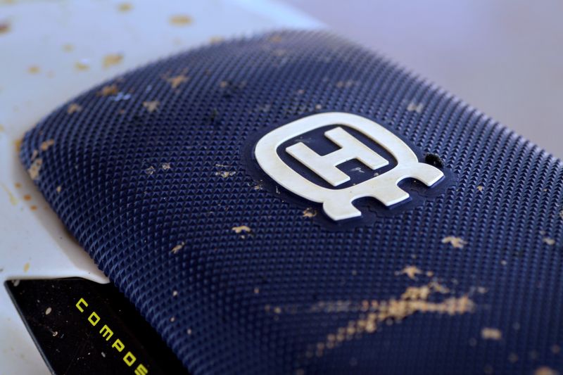 &copy; Reuters. FILE PHOTO: The Husqvarna logo is seen on the seat of a motorcycle in Johor, Malaysia October 20, 2018. REUTERS/Thomas White/File Photo