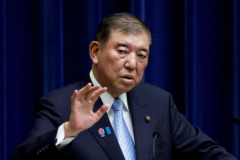 &copy; Reuters. Primeiro-ministro do Japão, Shigeru Ishiba, durante coletiva de imprensa, em Tóquion23/06/2025nKiyoshi Ota/Pool via REUTERS