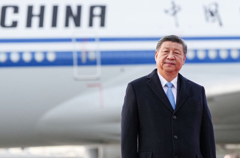 &copy; Reuters. Presidente da China, Xi Jinping, em Moscoun07/05/2025 Alexander Vilf/Ria Novosti/Divulgação via REUTERS