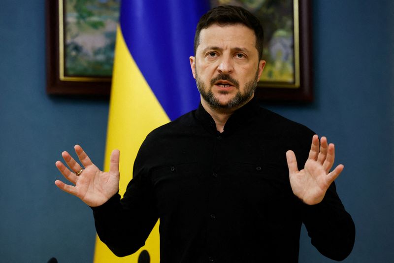 &copy; Reuters. Presidente da Ucrânia, Volodymyr Zelenskiyn19/05/2025nREUTERS/Thomas Peter