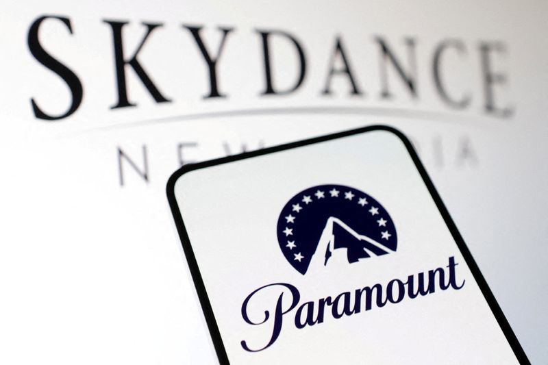 &copy; Reuters. Foto ilustrativa mostra logotipos da Paramount Global e da Skydancen17/12/2024nREUTERS/Dado Ruvic