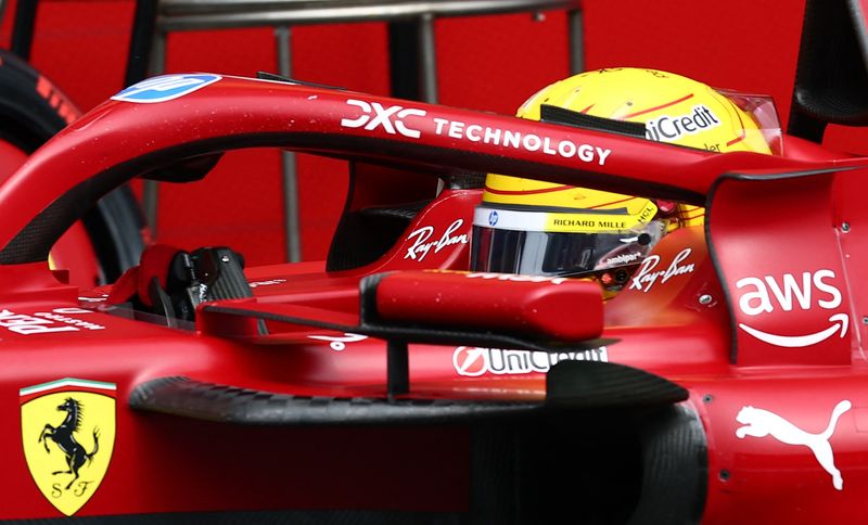 &copy; Reuters. Lewis Hamilton da Ferrari durante a qualificaçãon26/07/2025nREUTERS/Manon Cruz/Pool