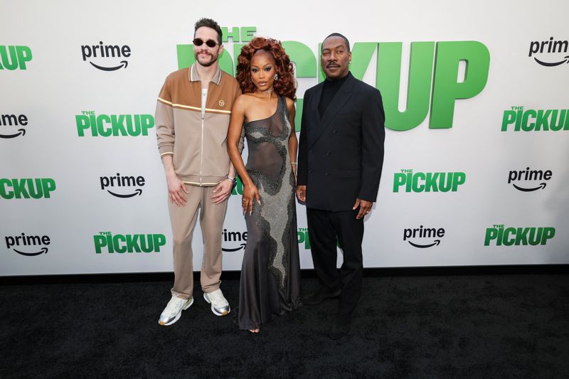 &copy; Reuters. Eddie Murphy, Pete Davidson e Keke Palmer em Los Angelesn 27/7/2025   REUTERS/Mario Anzuoni