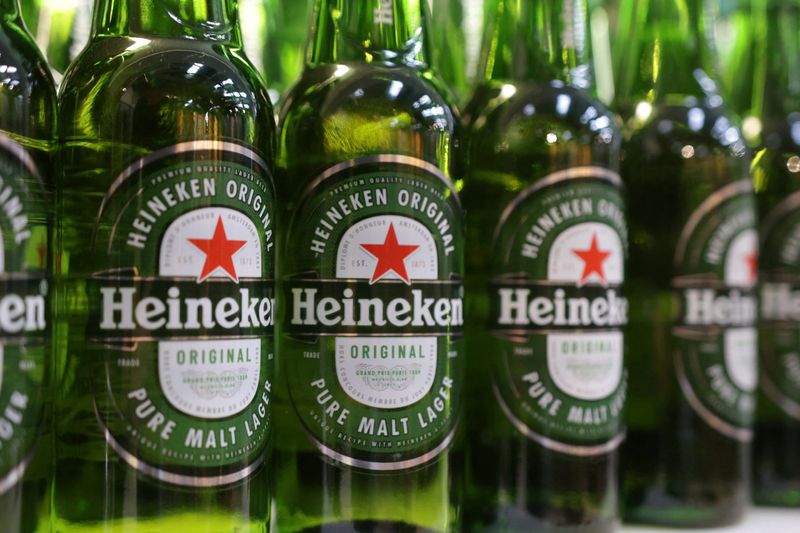 &copy; Reuters. Bottles of Heineken beer are displayed on a shelf in a supermarket in Sarajevo, Bosnia and Herzegovina October 29, 2024. REUTERS/Dado Ruvic/File Photo