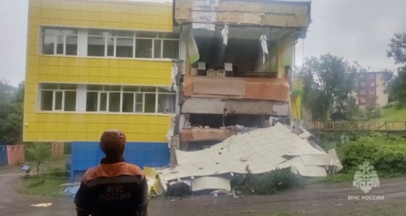&copy; Reuters. Local atingido por terremoto em Petropavlovsk-Kamchatski, na Rússian 30/7/2025    Divulgação via REUTERS