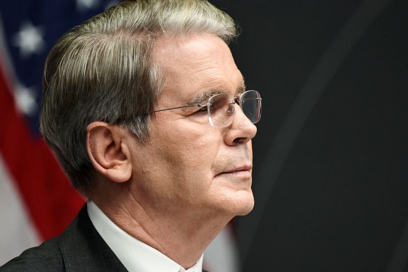 &copy; Reuters. Secretário do Tesouro dos EUA, Scott Bessent, durante coletiva de imprensa, em Estocolmo, na Suécian29/07/2025nMagnus Lejhall/TT News Agency/via REUTERS