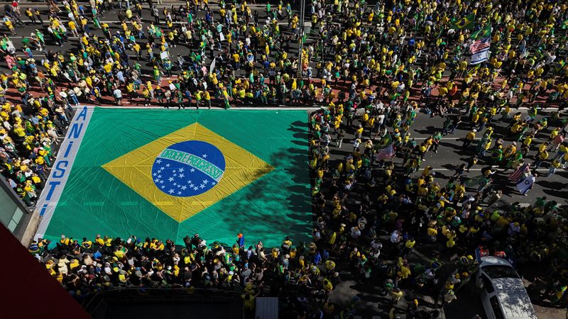 LYNXMPEL7208G_L Brazilian Bolsonaro supporters protested against the Supreme Court, the President Lula