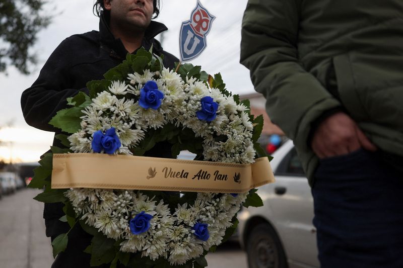 &copy; Reuters. Homenagem a mineiro morto em acidente no Chilen 3/8/2025   REUTERS/Pablo Sanhuezo