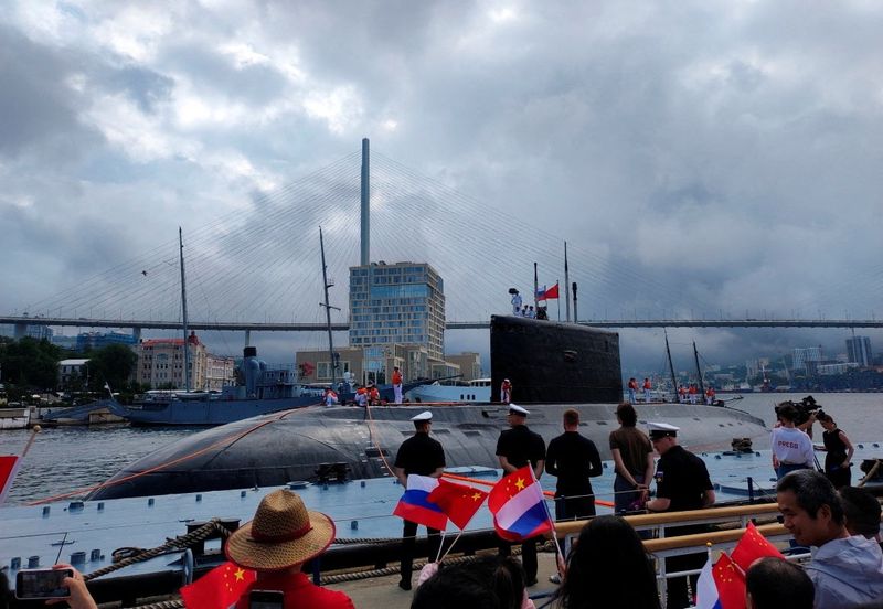 &copy; Reuters. Rússia e China realizam exercícios navais no Mar do Japãon 31/7/2025    Divulgação via REUTERS