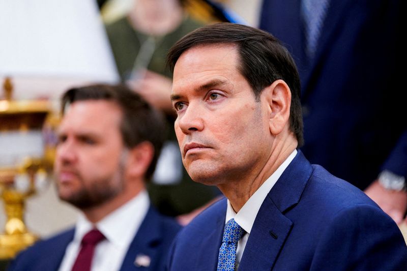 &copy; Reuters. Secretário de Estado dos EUA, Marco Rubio, em Washingtonn17/07/2025 REUTERS/Nathan Howard
