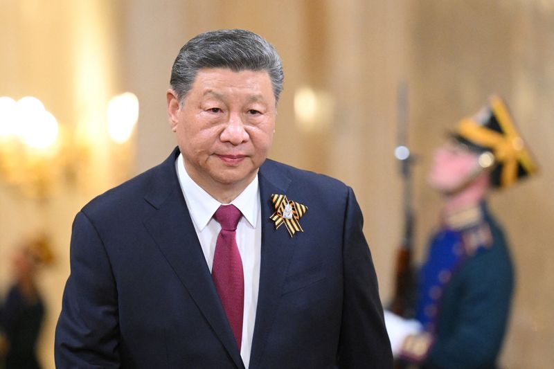 &copy; Reuters. Presidente chinês Xi Jinping em Moscoun 8/5/2025  Alexander Kryazhev/Host agency RIA Novosti/Divulgação via REUTERS