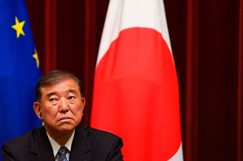 &copy; Reuters. Primeiro-ministro do Japão, Ishiba Shigeru n23/07/2025  David Mareuil/Pool via REUTERS/File Photo