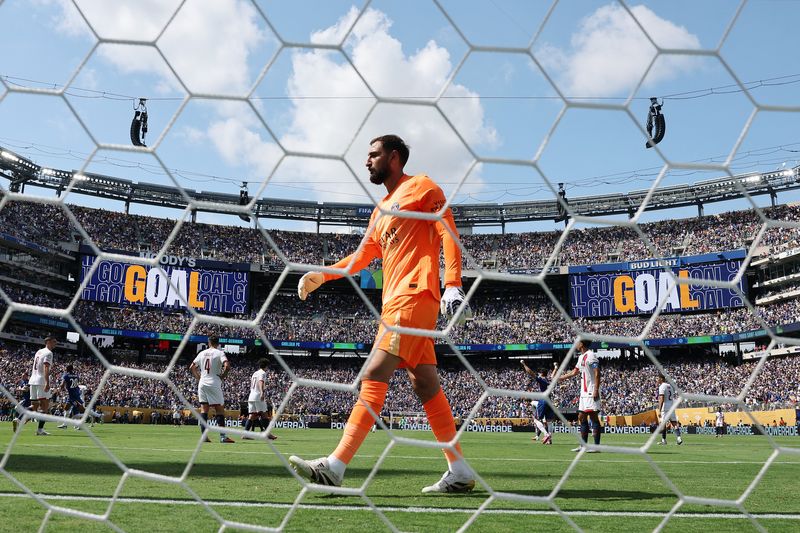 &copy; Reuters. Gianluigi Donnarumma na final da Copa do Mundo de Clubesn 13/7/2025   Vincent Carchietta-Imagn Images