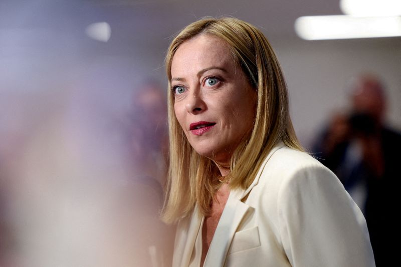 &copy; Reuters. Primeira-ministra italiana, Giorgia Melonin25/06/2025nREUTERS/Claudia Greco