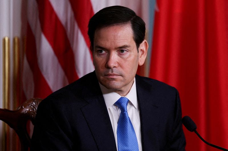 &copy; Reuters. Secretário de Estado dos EUA, Marco Rubio, durante evento no Departamento de Estado, em Washingtonn16/07/2025 REUTERS/Umit Bektas