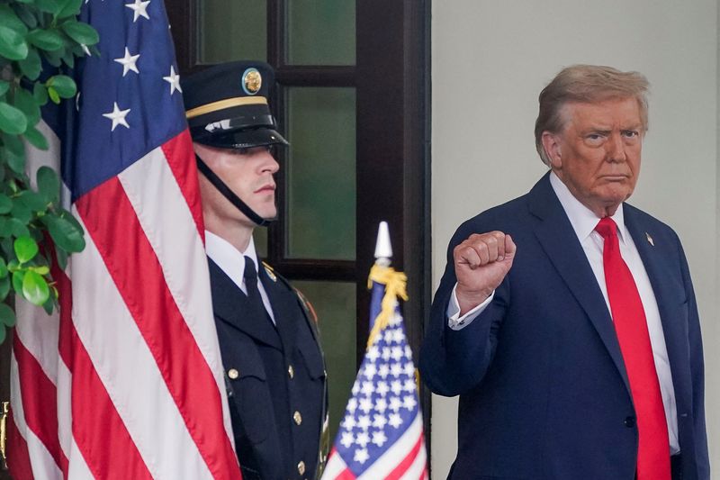 &copy; Reuters. Presidente dos EUA, Donald Trump n18/08/2025nREUTERS/Nathan Howard