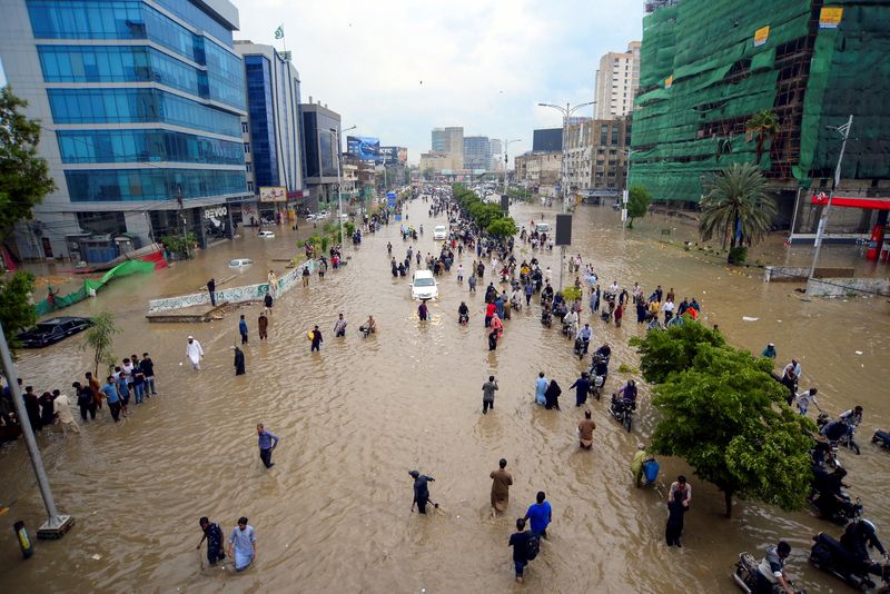 Pakistan's financial capital Karachi hit by torrential rain and flooding