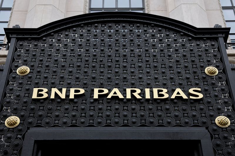 &copy; Reuters. Logo do BNP Paribas em Parisn 25/04/2025. REUTERS/Stephanie Lecocq/File Photo