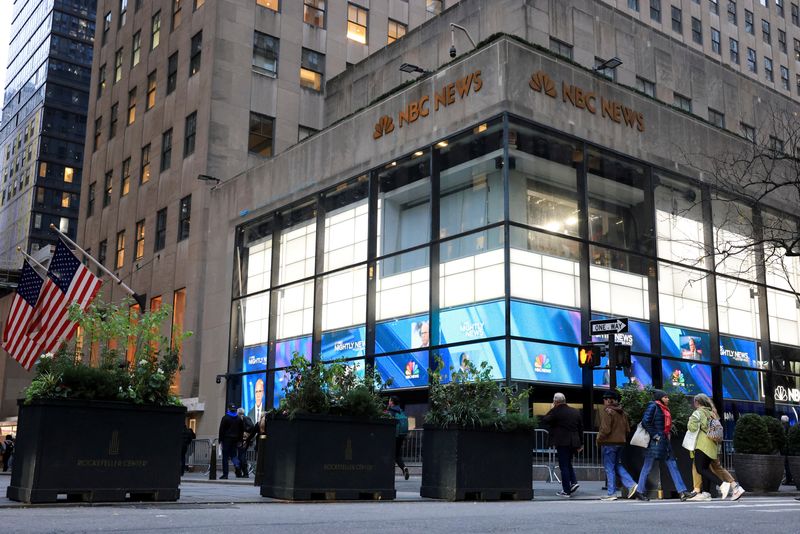 &copy; Reuters. Prédio da NBC News em Nova Yorkn20/11/2024nREUTERS/Kent J Edwards