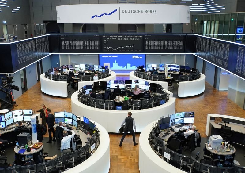 European shares close higher with earnings in spotlight; tech stocks waver