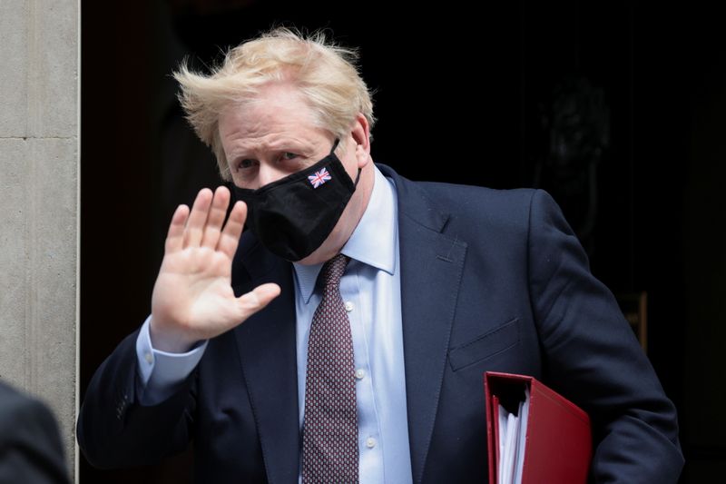 &copy; Reuters. Britain's Prime Minister Boris Johnson leaves Downing Street in London, Britain, May 26, 2021. REUTERS/Hannah McKay