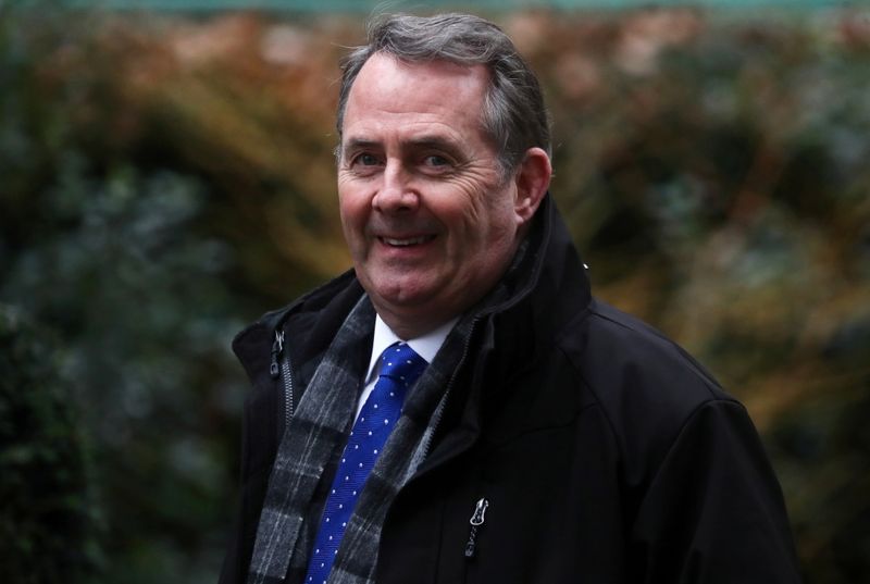 &copy; Reuters. FILE PHOTO: Liam Fox is seen outside Downing Street in London, Britain January 30, 2020. REUTERS/Simon Dawson 