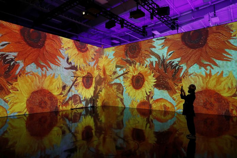 &copy; Reuters. The "Immersive Van Gogh" featuring large-scale projections of works from Dutch artist Vincent van Gogh, is seen during a media preview in the Manhattan borough of New York City, U.S., May 26, 2021. REUTERS/Shannon Stapleton 