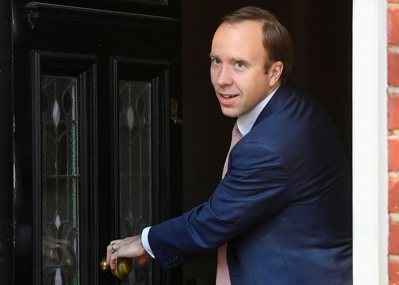 &copy; Reuters. Britain's Health Secretary Matt Hancock leaves his house, in London, Britain May 27, 2021. REUTERS/Toby Melville