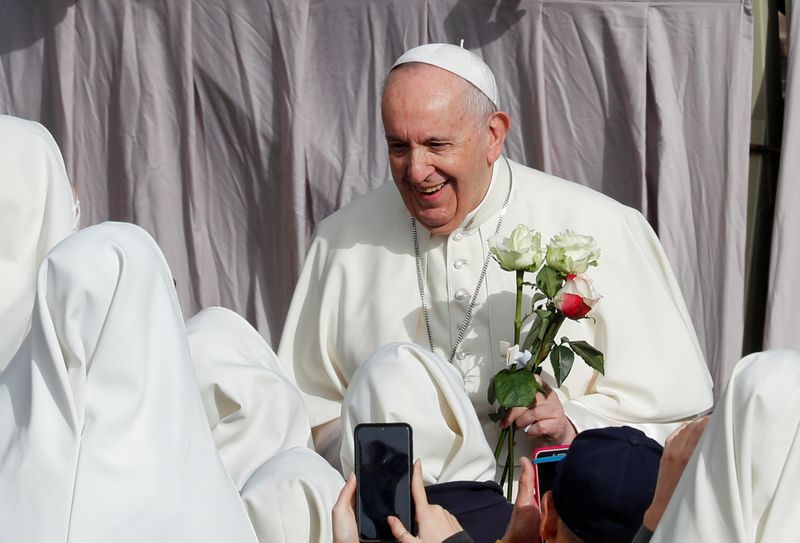 &copy; Reuters. Papa Francisco tem audiência geral no Vaticano
12/05/2021 REUTERS/Remo Casilli