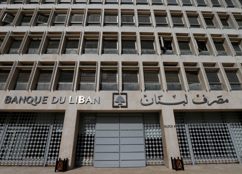 &copy; Reuters. FILE PHOTO: A general view of Lebanon's Central Bank building in Beirut, Lebanon, November 8, 2017. REUTERS/Mohamed Azakir