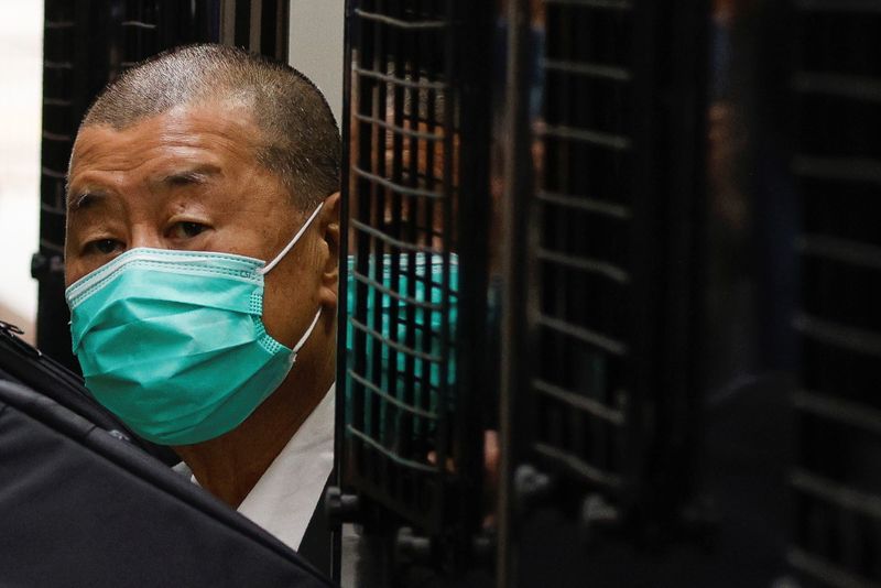 &copy; Reuters. Le magnat des médias de Hong Kong emprisonné et critique de Pékin Jimmy Lai a été condamné à une nouvelle peine de prison de 14 mois pour son rôle dans un rassemblement non autorisé le 1er octobre 2019, lors d'un des rassemblements pro-démocrati