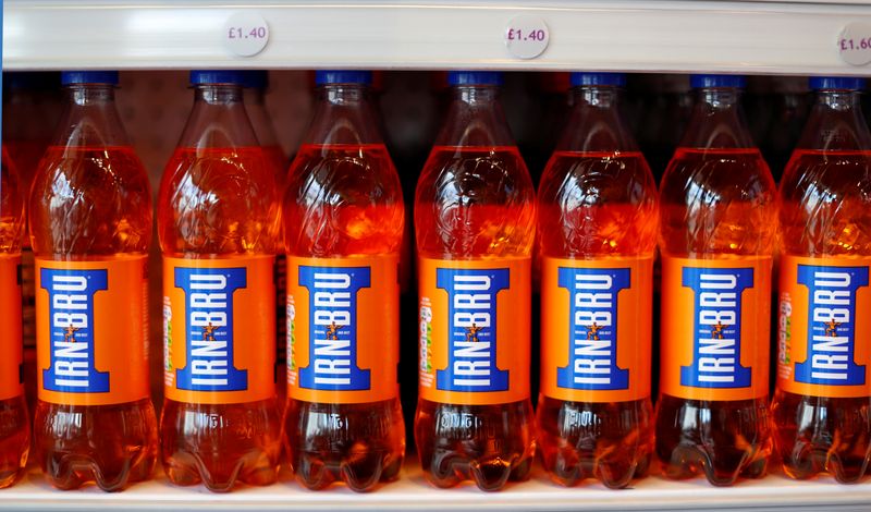 &copy; Reuters. FILE PHOTO: Irn Bru is seen on the shelves of Scotch Corner in Pitlochry, Scotland, Britain May 10, 2018. REUTERS/Russell Cheyne