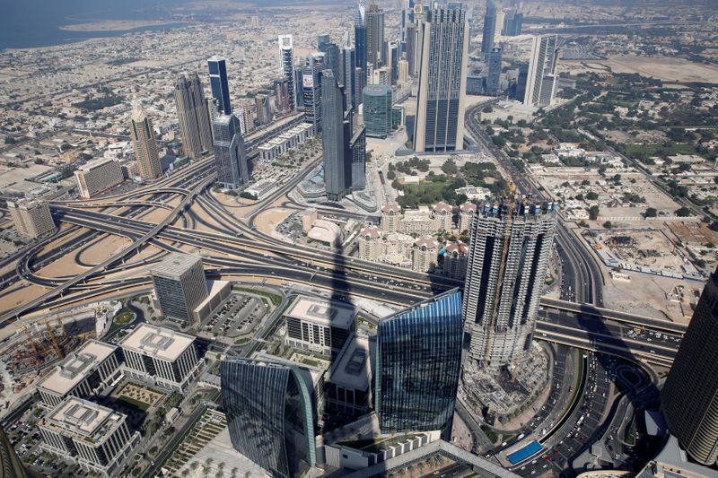 &copy; Reuters. FILE PHOTO: An aerial view of Dubai from Burj Khalifa, the tallest building in the world, in Dubai November 19, 2014. REUTERS/Ahmed Jadallah/File Photo