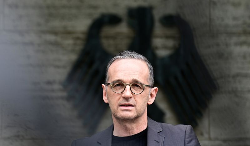 &copy; Reuters. German Foreign Minister Heiko Maas gives a news conference in Berlin, Germany May 28, 2021 after Germany recognised for the first time that it had committed genocide in Namibia during its colonial occupation and agreed to fund projects worth over a billio