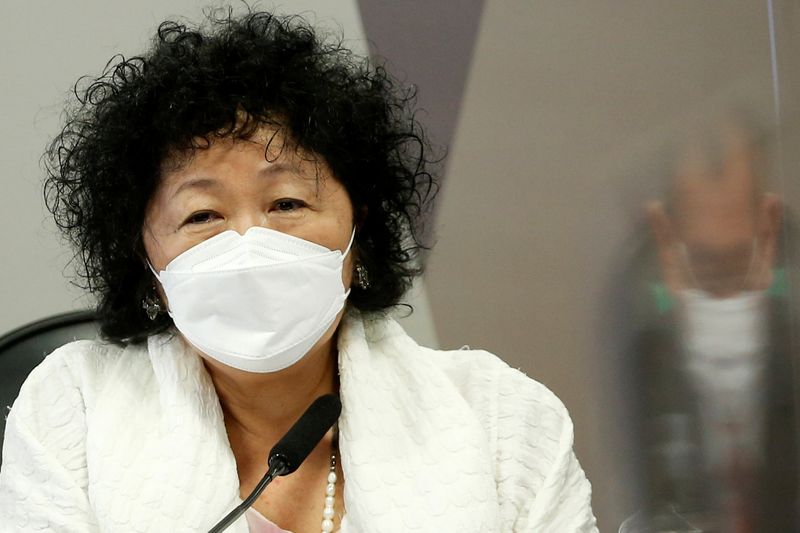 &copy; Reuters. Médica Nise Yamaguchi depõe à CPI da Covid no Senado 
01/06/2021 REUTERS/Adriano Machado