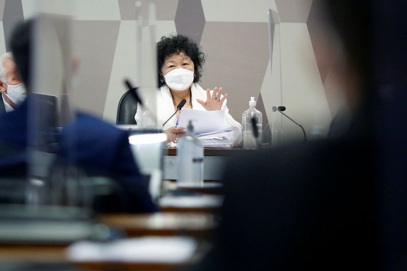 &copy; Reuters. Médica Nise Yamaguchi depõe à CPI da Covid no Senado
01/06/2021
REUTERS/Adriano Machado