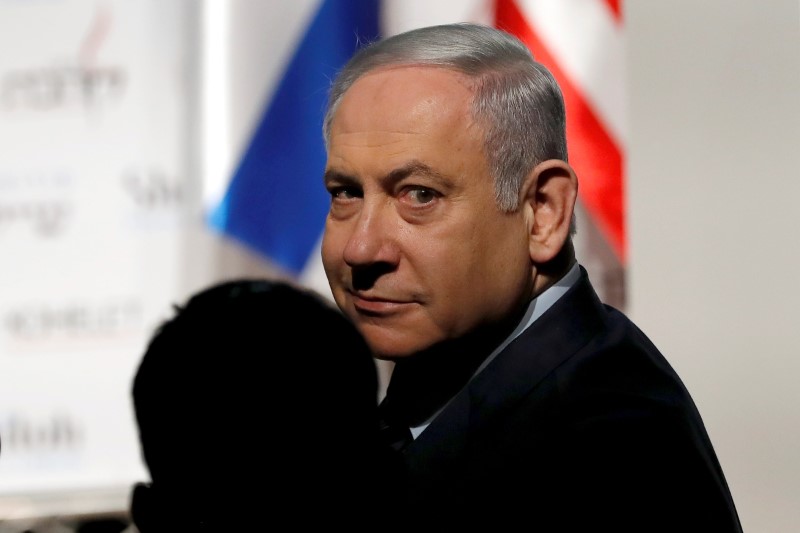&copy; Reuters. FILE PHOTO: Israeli Prime Minister Benjamin Netanyahu arrives to attend a conference in Jerusalem January 8, 2020 REUTERS/Ronen Zvulun/File Photo