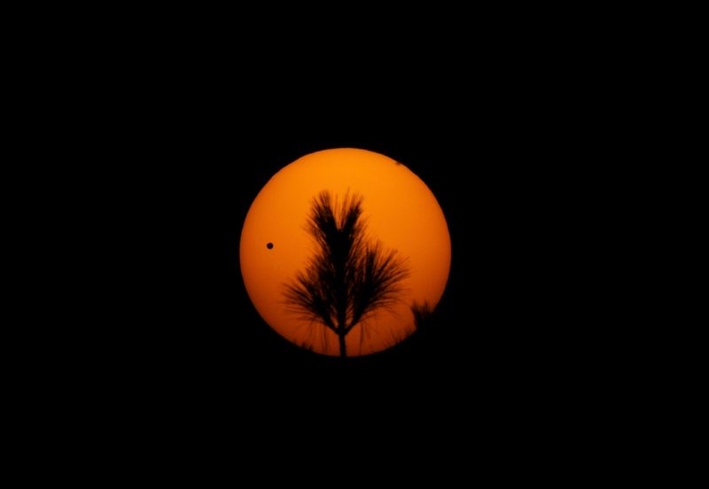 &copy; Reuters. Vista do planeta Vênus gravitando em torno do Sol. 6,/12/2012. REUTERS/Navesh Chitrakar