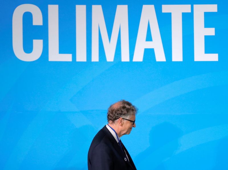 &copy; Reuters. 　６月２日、欧州連合（ＥＵ）は、温暖化対策の目標達成に向けて低炭素技術の導入を推進するため、米マイクロソフト創業者のビル・ゲイツ氏（写真）が創設したエネルギー投資ファンド