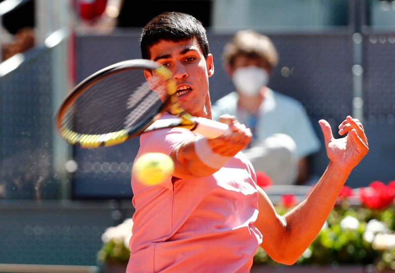 &copy; Reuters. لاعب التنس الإسباني كارلوس الكاراز - صورة من أرشيف رويترز. 
