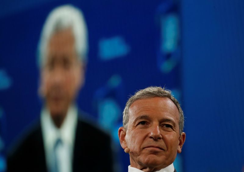 &copy; Reuters. FILE PHOTO: Disney's Chief Executive Officer Bob Iger speaks during the Bloomberg Global Business Forum in New York City, New York, U.S., September 25, 2019. REUTERS/Shannon Stapleton