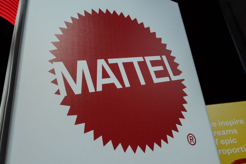 &copy; Reuters. FILE PHOTO: The Mattel company logo is seen at the 114th North American International Toy Fair in New York City, U.S., February 21, 2017. REUTERS/Stephanie Keith