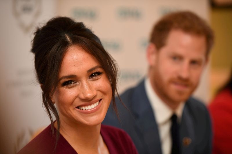 &copy; Reuters. FILE PHOTO: Britain's Meghan, the Duchess of Sussex, and Prince Harry, Duke of Sussex, attend a roundtable discussion on gender equality at Windsor Castle, Windsor, Britain October 25, 2019. Jeremy Selwyn/Pool via Reuters