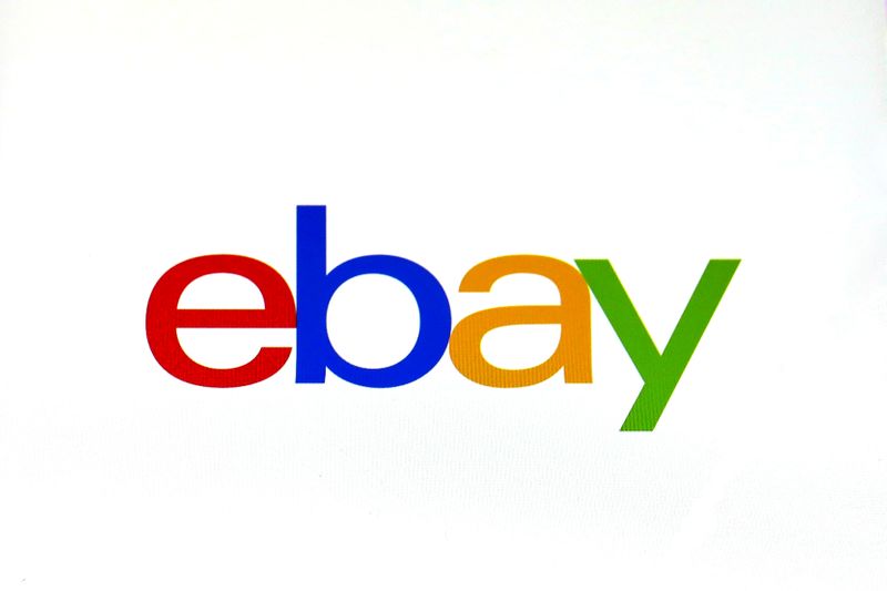 &copy; Reuters. FILE PHOTO: The eBay logo is pictured on a screen in this photo illustration in New York, U.S., July 23, 2019. REUTERS/Brendan McDermid/Illustration