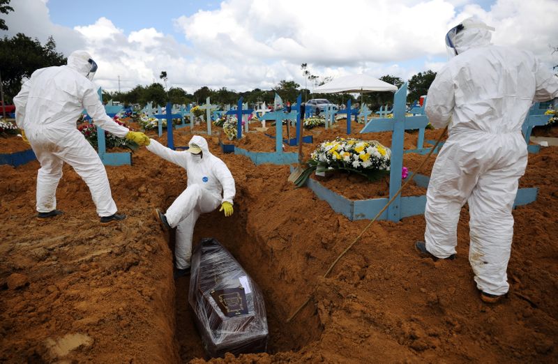 &copy; Reuters. Enterro de vítima de Covid em Manaus
 17/1/2021   REUTERS/Bruno Kelly