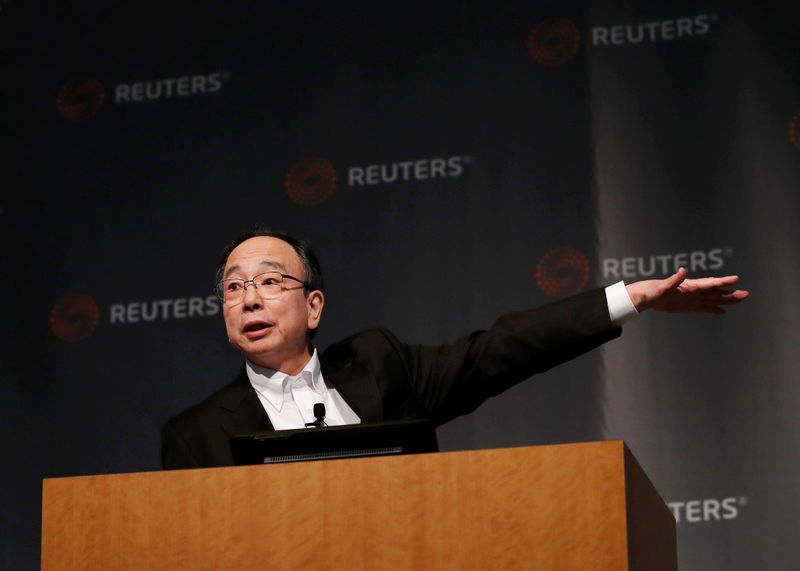 &copy; Reuters. FILE PHOTO: Bank of Japan Deputy Governor Masayoshi Amamiya speaks during a Reuters Newsmaker event in Tokyo, Japan July 5, 2019.     REUTERS/Issei Kato