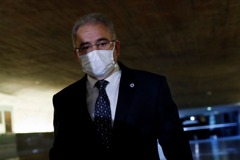 &copy; Reuters. Ministro da Saúde, Marcelo Queiroga, antes de depoimento à CPI da Covid no Senado
08/06/2021 REUTERS/Adriano Machado