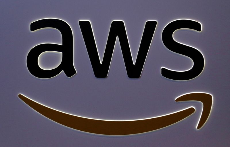 &copy; Reuters. Logotipo da Amazon Web Services (AWS), negócio de computação em nuvem da Amazon.  19/10/2017. REUTERS/Chris Helgren