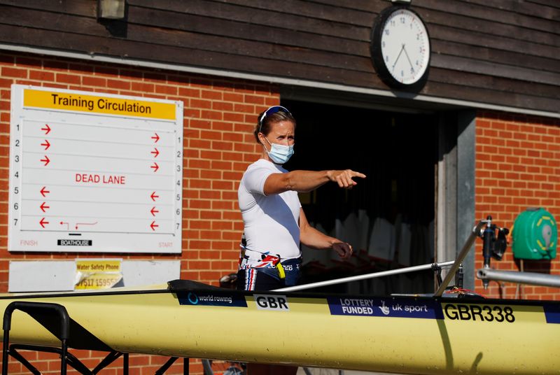 &copy; Reuters. Olympics - Rowing - Team GB Rowing Team Announcement for Tokyo 2020 - Redgrave Pinsent Rowing Lake, Caversham, Britain - June 9, 2021  Great Britain's Helen Glover ahead of training Action Images via Reuters/Paul Childs