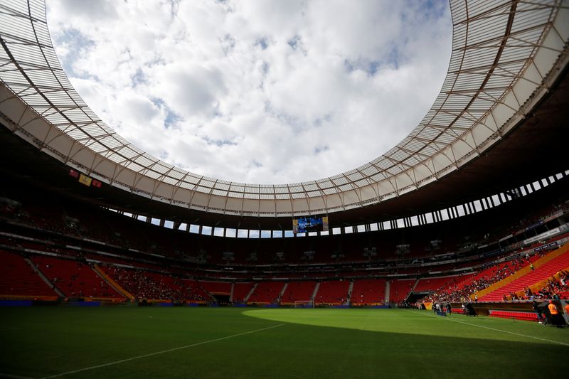 &copy; Reuters. IMAGEN DE ARCHIVO. Vista del Estadio Mané Garrincha, en Brasília, Brasil, Febrero 16 2020. REUTERS/Adriano Machado